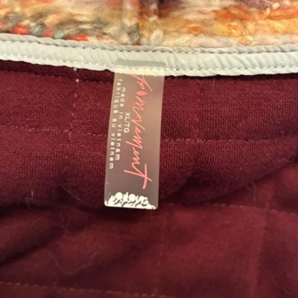 Free People Movement Quilted Hooded Pullover | Women's XL Fair Isle | Worn Once